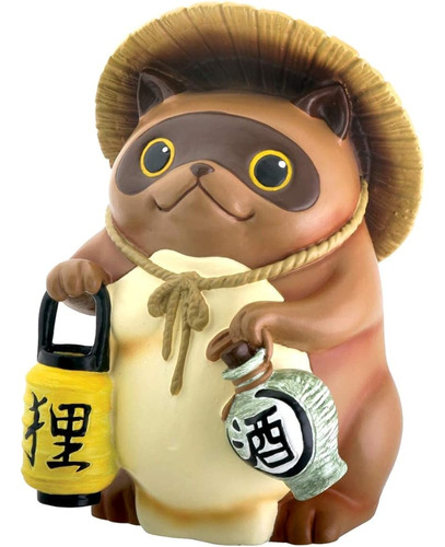 Estatua Japonesa Del Perro Mapache Tanuki
