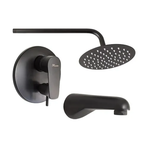 comprar Griferia Ducha De Embutir Con Transf Rowe Negro  - Flowater