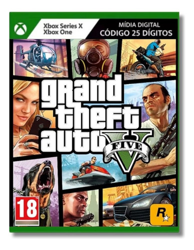 Gta 5 Grand Theft Auto V Xbox One Code 25 - Leia A Descrição