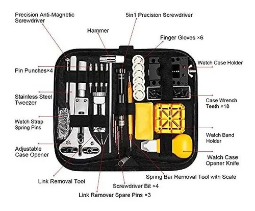 Kit De Reparacion De Reloj Abridor De Cajas 155pz