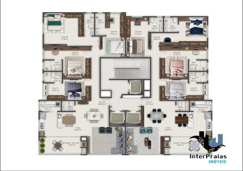 Imagem 13 de 14 de Apartamento Padrão Com 4 Quartos No Pérola Do Atlântico - 370278-v
