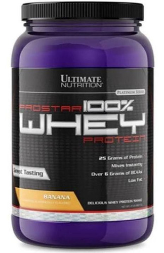 100% Whey Protein  Prostar 907g - Ultimate - Isolado Sabor Banana