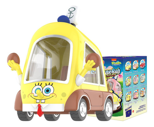 Pop Mart Bob Esponja Sightseeing Car Series Vehículos 1 Pi.