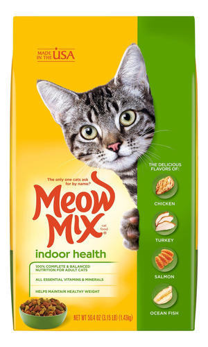 Meow Mix Alimento Seco Para Gatos De Formula Interior, 3.15 