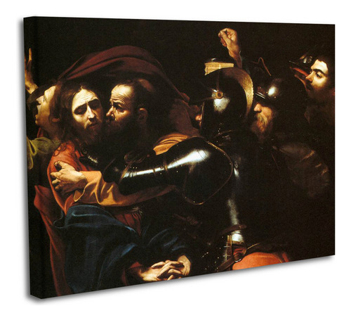 Cuadro Decorativo Canvas 25*30cm Caravaggio Traición Cristo
