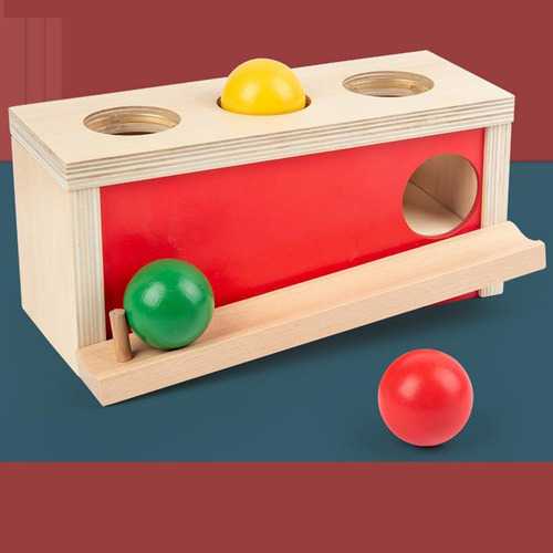 2 Caja De Madera Montessori Bola De Prensa Juguete Educativo