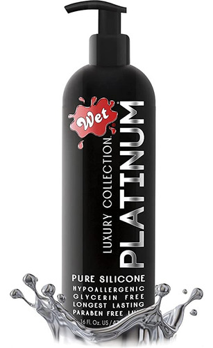 Lubricante Silicon Wet Platinum Premium 460ml De Lujo 16oz