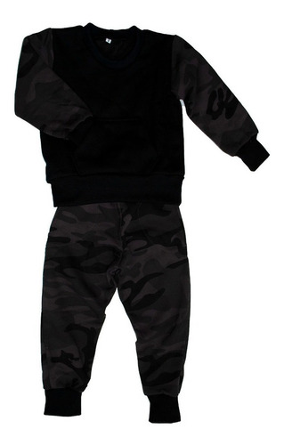 Conjunto Infantil Moletom Menino Inverno Camuflado