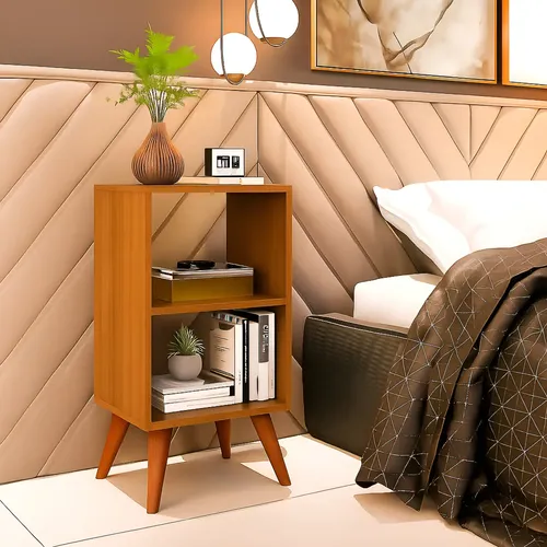 Mesa De Cabeceira Criado Retro Cama Quarto ​Suite Cor Branca