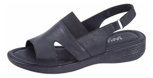 Sandalia Confort De Plataforma Shosh 398 De Dama En Negro