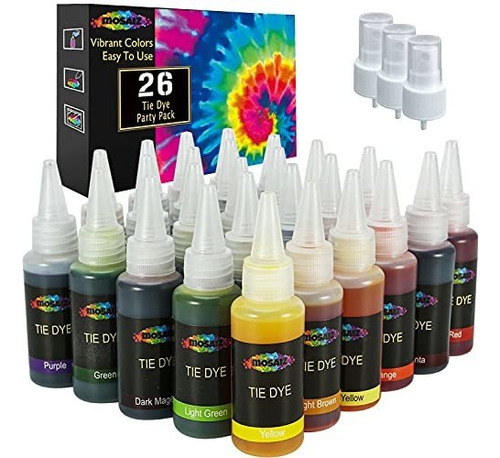 Tinte Para Tela - Mosaiz Tie Dye Kit De 26 Colores, Spra