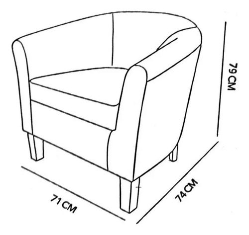 Sillón Calafate 2.0 - 79x74x71 Cm - M+design