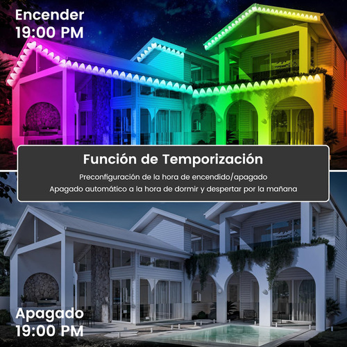 Luz Decorativa Rgb Para Alero 18m 30 Perlas De Lámpara Ip67