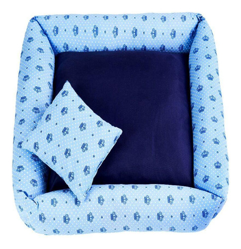 Cama Pet Simples Top Grande Realeza Azul