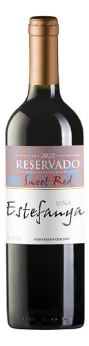Pack De 12 Vino Tinto Estefanya Sweet Red 750 Ml