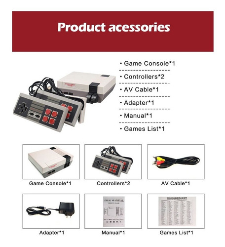 Consola Retro Clásica 620 Juegos Av Controles Videojuegos