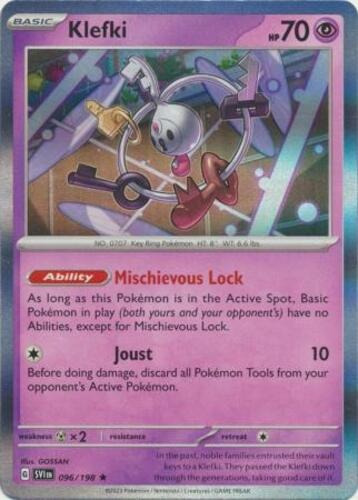 Klefki - 096/198 - Holo Raro - Pokemon Tcg S&v - Original