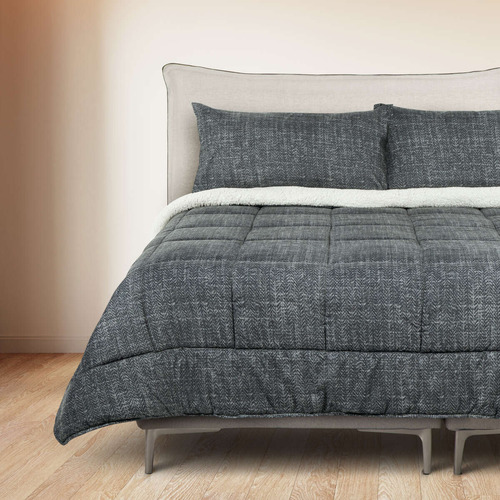Plumón Alaska Sherpa Liso Navy 1,5 Plazas