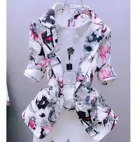 Traje Sastre Dama De Chaqueta Floral De Protección Solar