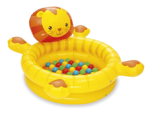 Piscina De Pelotas Inflable Diseño Leon 111x98x61.5 Cm Afj