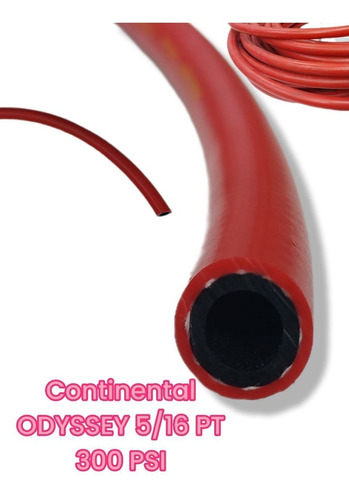 2 Metros Manguera 5/16 Continental Roja Gasolina 300 Psi 