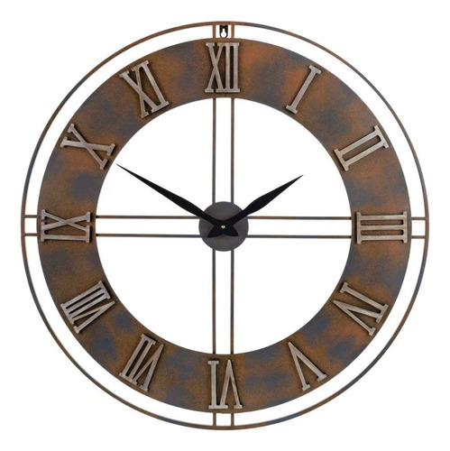 Old Oak Reloj Pared Oxidado Decorativo Metal 30  Numero