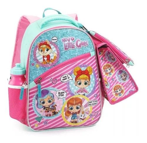 Kit Mochila Infantil Menina Menino 5 Peças Envio Imediato