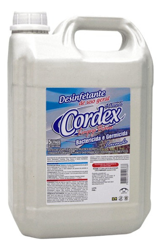    Desinfetante Lavanda 5l - Cordex Kit Com 3 Unidades Px