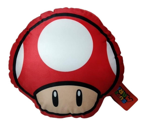 Almofada Super Mario Cogumelo Almofada Mushroom Toad Cor Vermelho Desenho Do Tecido Liso