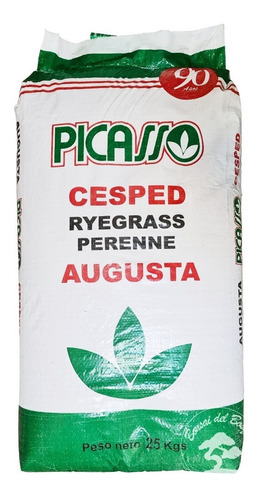 Semilla Cesped Pasto Picasso Ryegrass Perenne Augusta X25kg