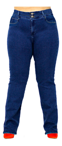 Pantalón Recto Britos Jeans Mujer Azul Curvy 501660