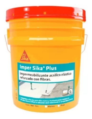 Impermeabilizante Acrilico Impersika Plus Rojo De 18 Lts S P