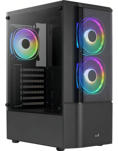 Chasis Gabinete Caja Gamer Aerocool Quantum Mesh X3 Fan Argb