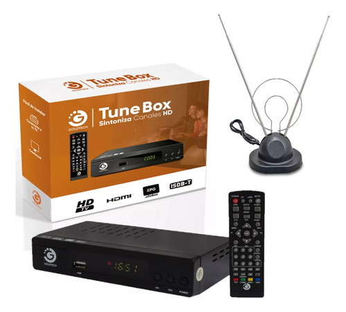Sintonizador Digital Goldtech Tunebox Full Hd Tv Canales    