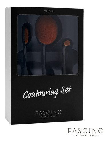 Imagen 6 de 7 de Set 3 Brochas De Maquillaje Contouring Crueltyfree Fascino