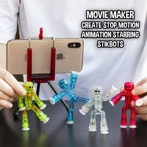 Conjunto De 8 Bonecos De Ação Stikbot Zing Com Tripé Para Ce