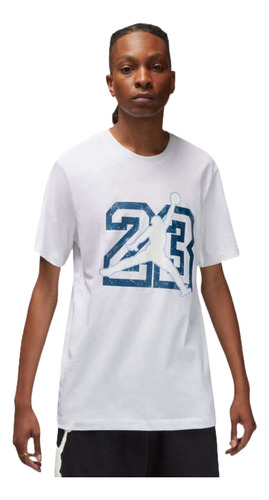 Camiseta Nike 23 Jumpman Ss Niños-blanco