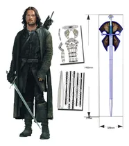 Comprar Espada Aragorn El Señor De Los Anillos  1.40 Mts Papercraft