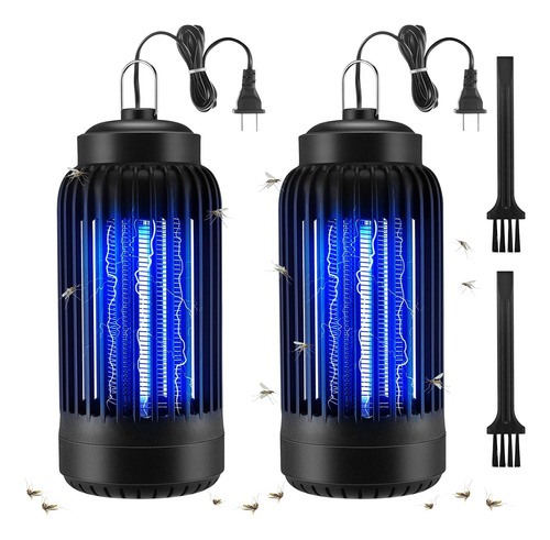 2 Pack Electric Bug Zapper 1000v Mosquito Killer Lamp Portab