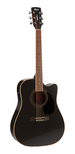 Imagen 1 de 2 de Guitarra acústica Cort Standard AD880CE para diestros black