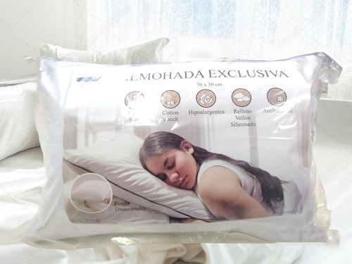 Almohada Exclusiva Con Funda Desmontable Rellena De Vellón