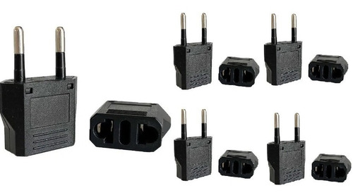 Pack 5 Adaptador Enchufe Americano A Europeo Chileno Xl Pro