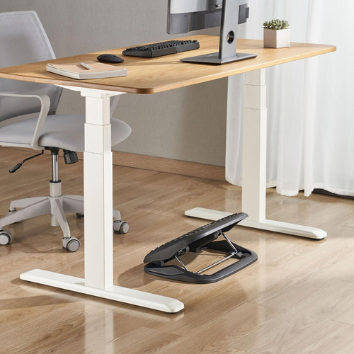FOH Reposapiés Gaming Oficina Ergonómico Ajustable con Rodillos de Masaje Súper Cómodo Oficina JBA-003 Color Negro