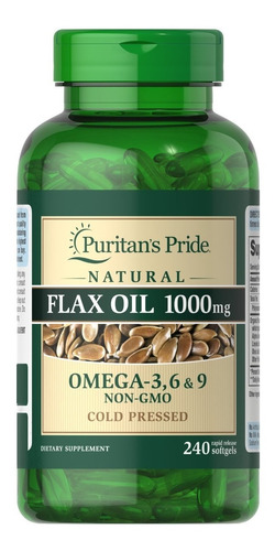 Puritan's Pride | Natural Flax Oil | 1000mg | 240 Softgels