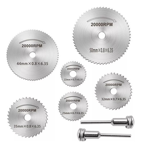 Accesorio Mini Torno 8 Pzas 2 Vastagos 1/8 Y 1/4 Ruhlmann