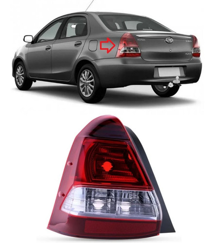 Faro Trasero Etios 2013 2014 2015 2016 4 Puertas Izquierdo