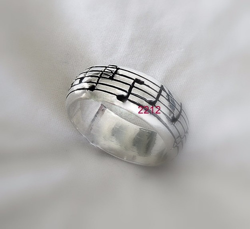 Anillo Pentagrama Compromiso Boda Alianza Grabado T18 A 23