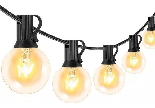 Led Guirnalda De Luces 25+2 Focos De Exterior Vintage 15m