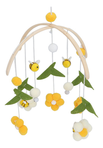 Cuna Móvil Con Forma De Abeja Para Bebé, Diseño De Flores, H