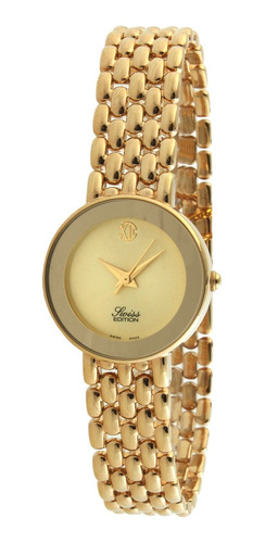 Reloj Mujer Swiss Edition Se3800-c Cuarzo 23mm Pulso Dorado